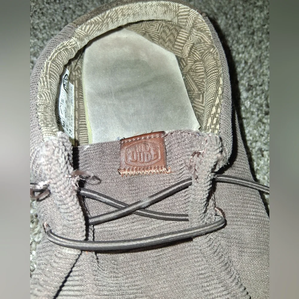 Hey Dude Chocolate Wally Corduroy Loafers Size 10 - Picture 6 of 7